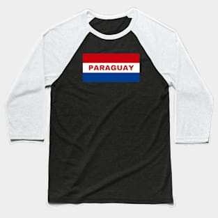 Paraguay Flag Colors Baseball T-Shirt